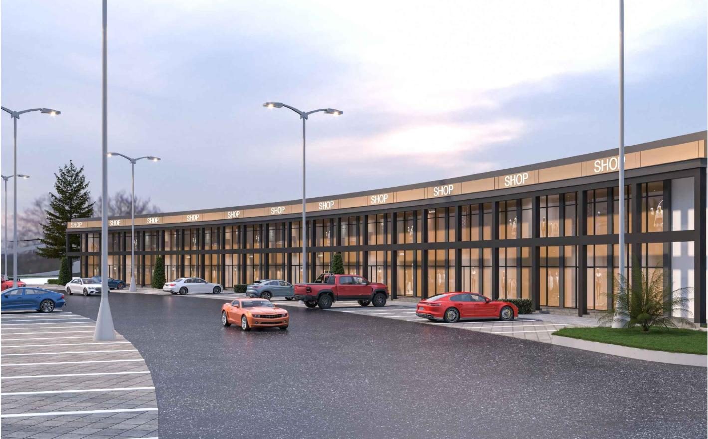 Blue Square Commercial Shops — Commercial construction project by DevPro in Blue World City, 21 dealer shops